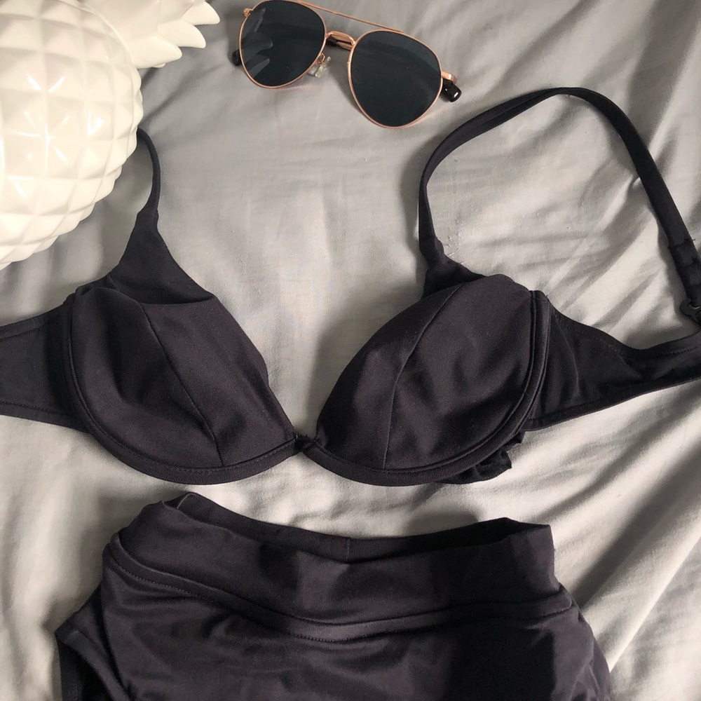 blank high waisted bikini